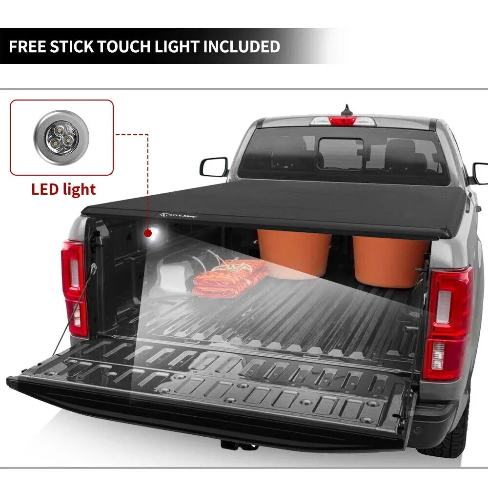 Soft 2021 ft Ranger Tri-fold 5 Tonneau 2020 Ledkingdomus Ford Truck Shield 2023 2022 2019 Bed Bed for