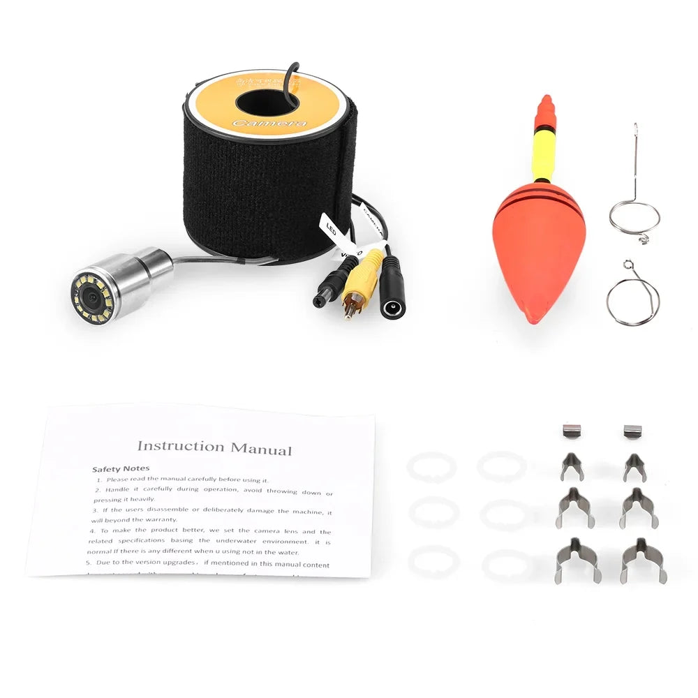 Night Vision Viewer, 12 LEDs Fishing 1200TVL moobody Cable, 15m/30m/50m Underwater Camera with