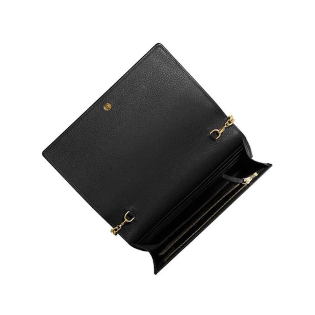 Cross on Gucci Bag Soho Leather Wallet Chain Body Black
