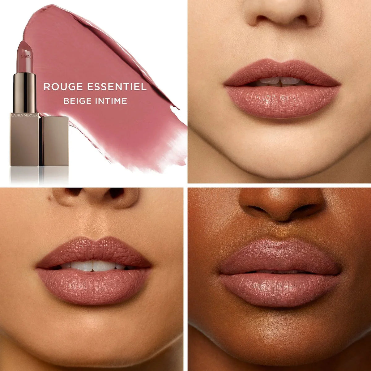 Essentiel light Laura Cream Rouge - Lipstick brown Beige Silky Intime Mercier -