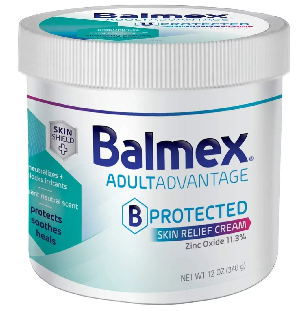 and Balmex Advantage Shield Adult B-Protected Technology 12oz Skin Soothe Skin, Relief Sensitive Protect to with - Heal Skin Cream,