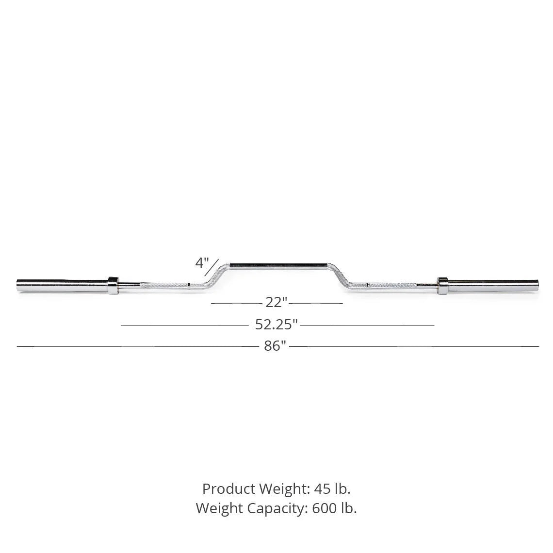 7 Bench Fitness Finish Press , Bar, Rated Olympic Cambered 600 Chrome Titan