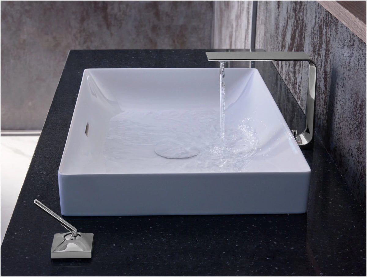 Kiwami® , 23" ® Rectangular Sink Cotton Bathroom White LT476GR#01 with Vessel -