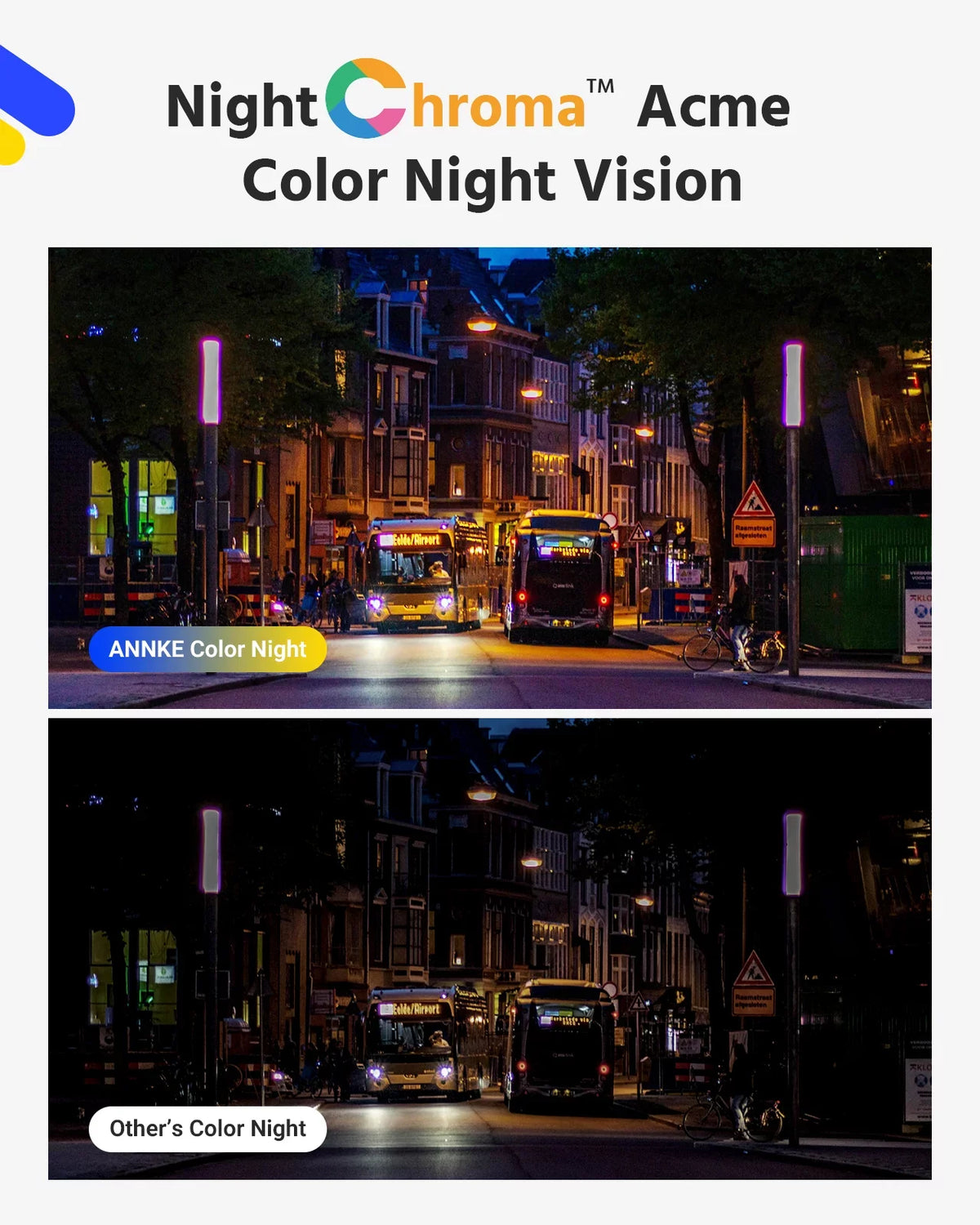 4K Detection Night with Light True Supplement Human Color Security Poe Vehicle Camera Vision Ultra Full