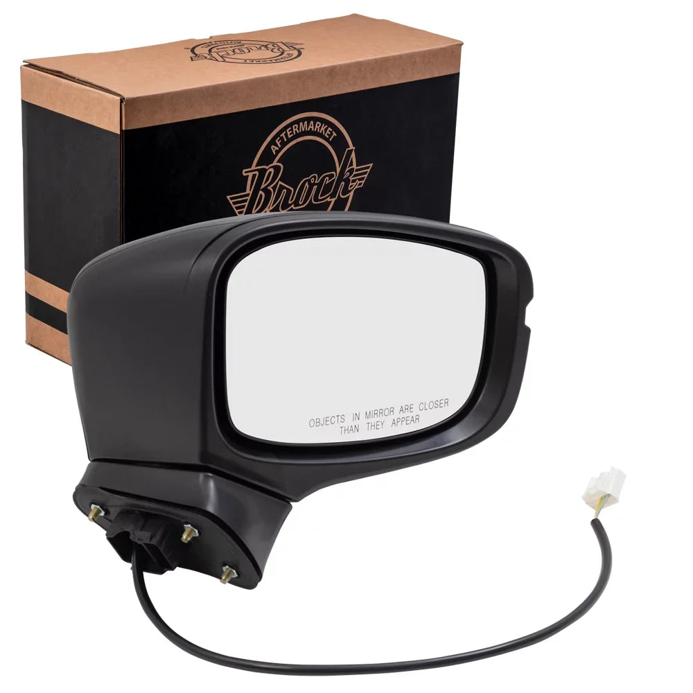 Without Passenger Aftermarket Replacement Power Brock View Assembly Textured Door Black Dimming-Side Camera Folding Mirror Manual Heat-Signal-Memory-Auto Right