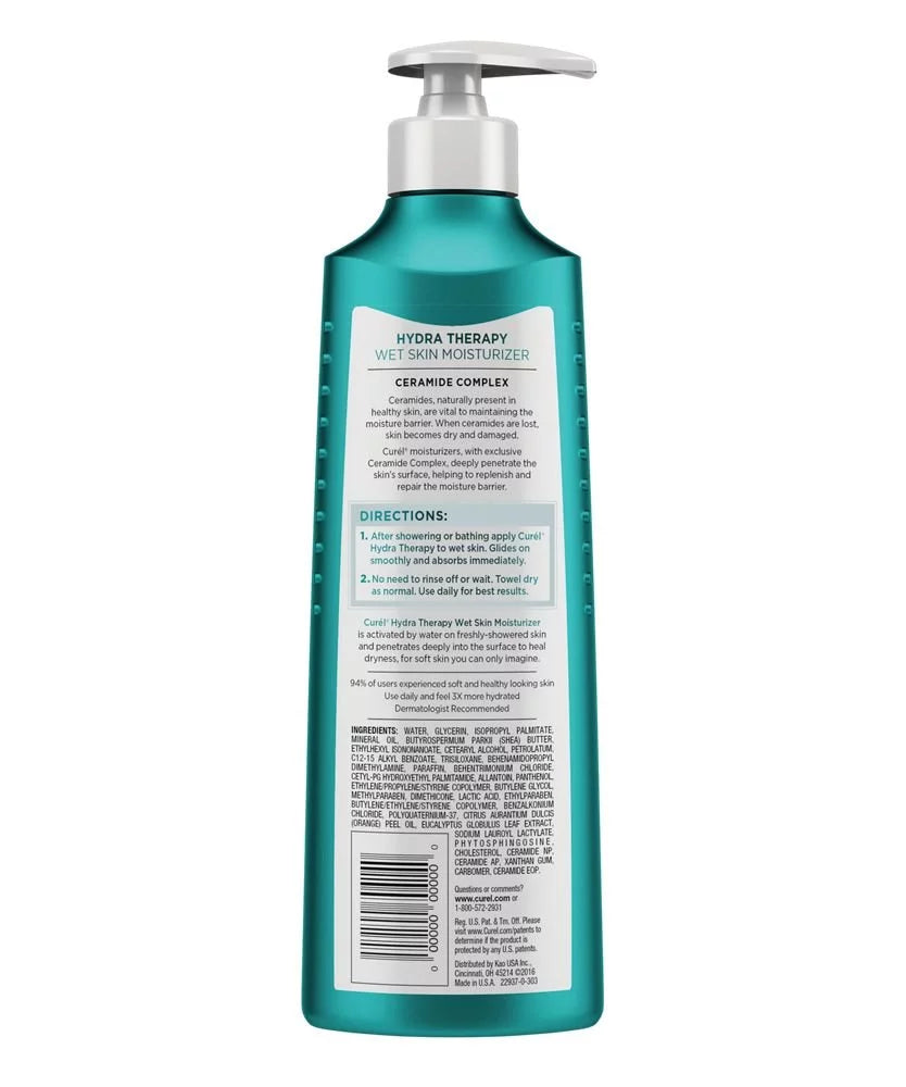 of Skin Itch Hydra (Pack 12 Therapy 2) Skincare Curel Wet Defense Moisturizer, oz
