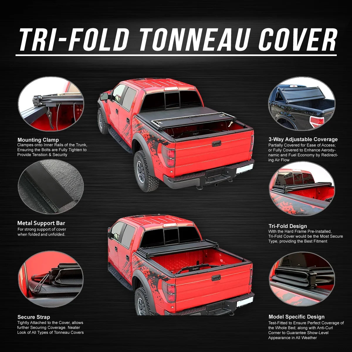 Frontier Trunk 2005 2019 for 16 Nissan 06 17 5' Motoring Tri-Fold 09 Fleetside 11 Tonneau 15 10 Adjustable 07 08 Bed Soft --049 to 13 Shield 14 12 18