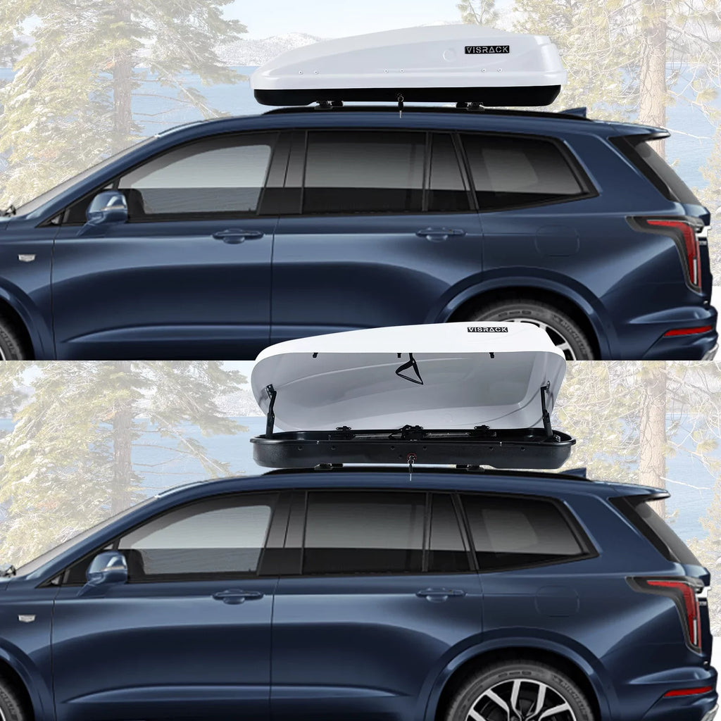 Box Hard 56.3" H, Double Rooftop Cargo x L 13.8" ft³ x Shell Rooftop Large for with Moistureproof W Locks, Box Cargo Carrier Rooftop White Cargo 13 30.3"