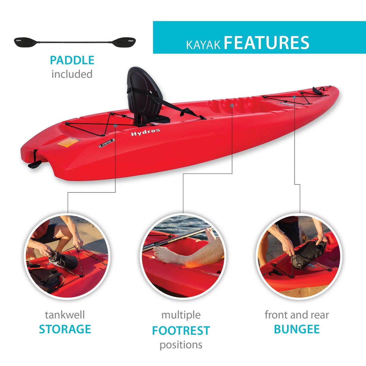 (91234) Kayak, 101 Fire Lifetime Red Hydros