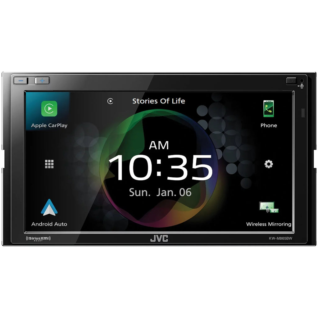 in-Dash Carplay, with 6.8-inch -M865BW Auto, Android Siriusxm All-Digital Mobile Receiver Media Apple and Ready Bluetooth, Double-Din