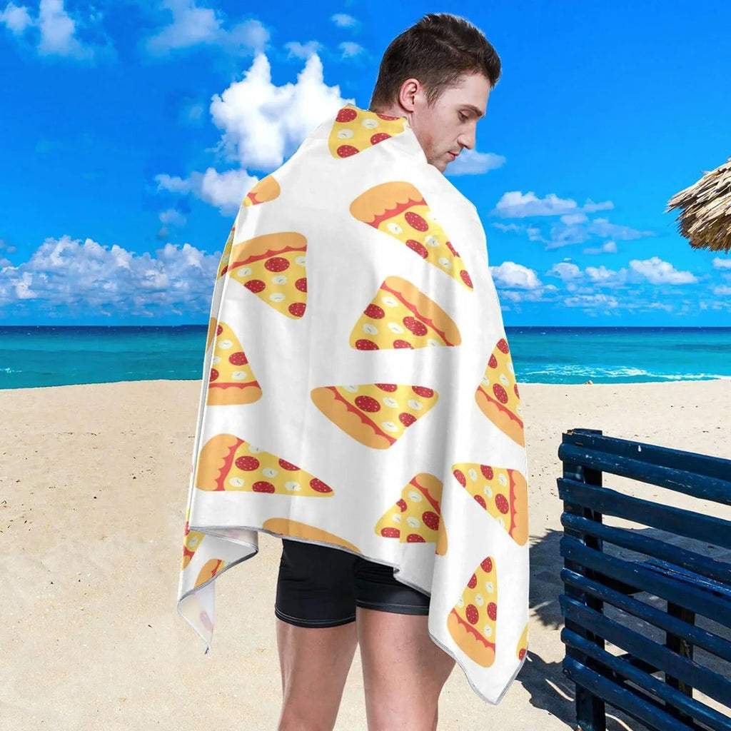 for Absorbent Super Towel Towel - - Travel Oversized Swimming Quick Dry Slices Beach Towels Pizza Camping Lightweight Compact Holiday （573） Bestwell