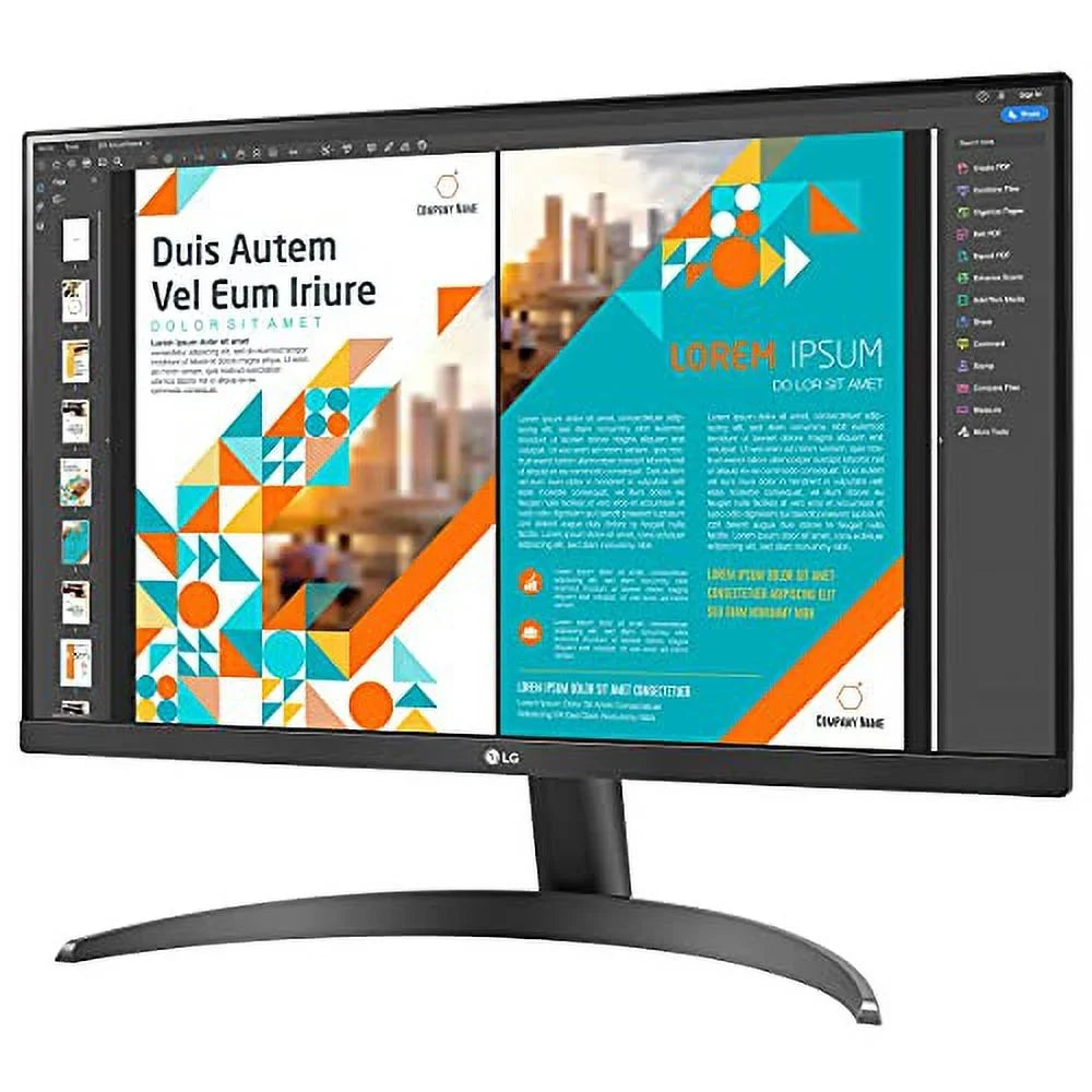 99% 3-Side Borderless Gamut, x - sRGB 24” 24QP500-B Color 75Hz, Rate 10, 1440) Display, FreeSync, Design Black (2560 Refresh Virtually