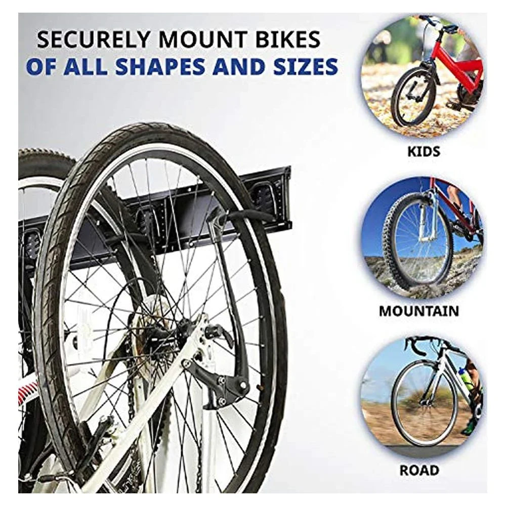 with Wall Garage Bike Rack Adjustable Storage Hanger RaxGo Mount Bicycle 6 Hooks