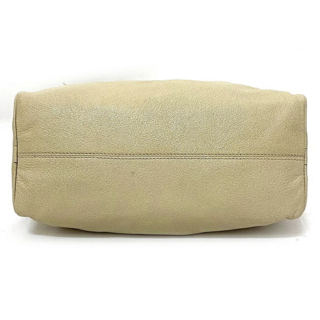 Handbag Boston Champagne Anagram Women's Pre-Owned Loewe Leather Gold (Good) Lame 2way