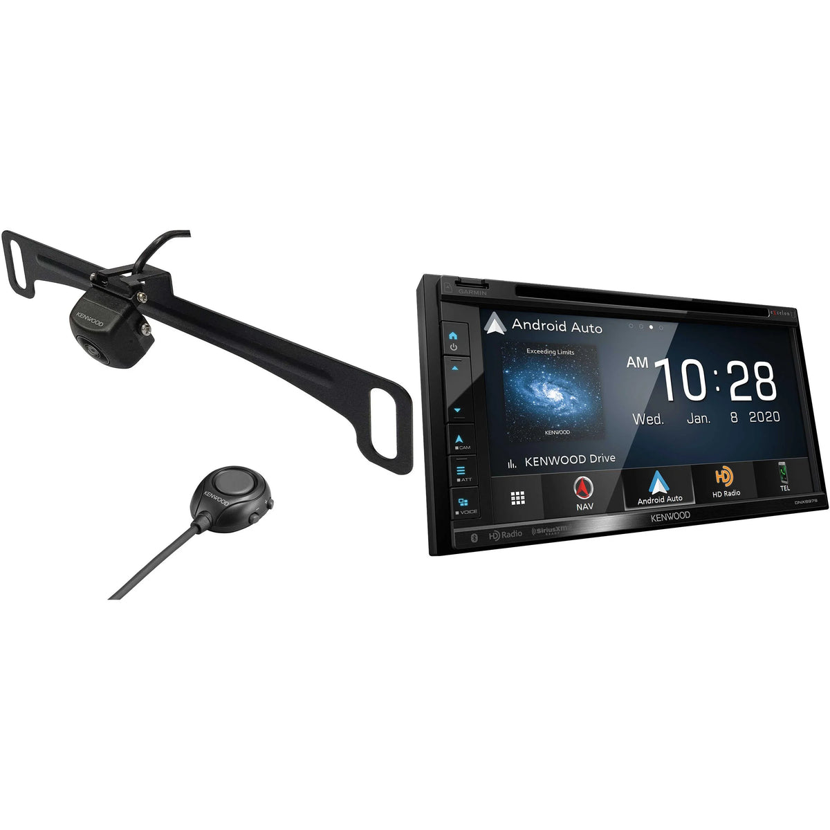with Camera Kenwood DNX697S License -320LP Plate Rear Receiver Mounting Navigation with Multi-Angle View
