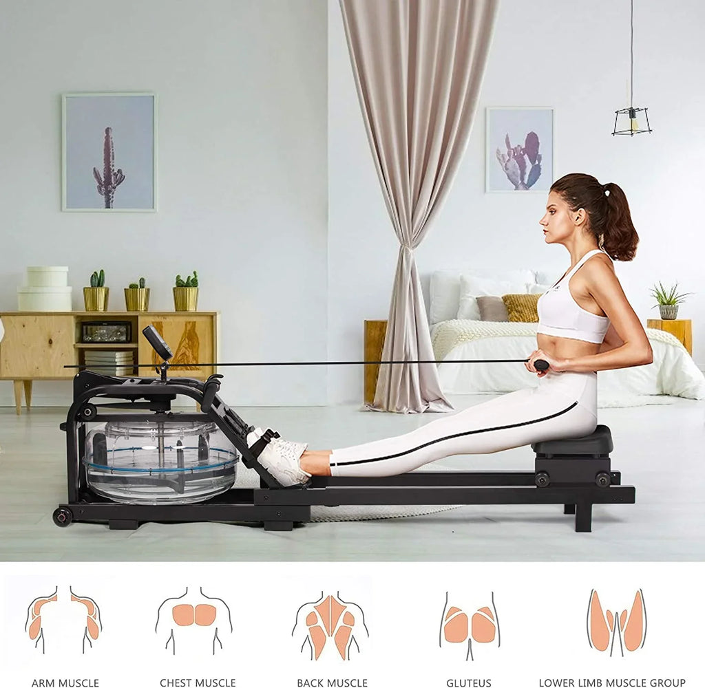 Moitor Resistace Body For With Exercise Gym Home Idoor Adjustable Traiig Whole Rower Moisture Equipmet Machie Rowig Moisture