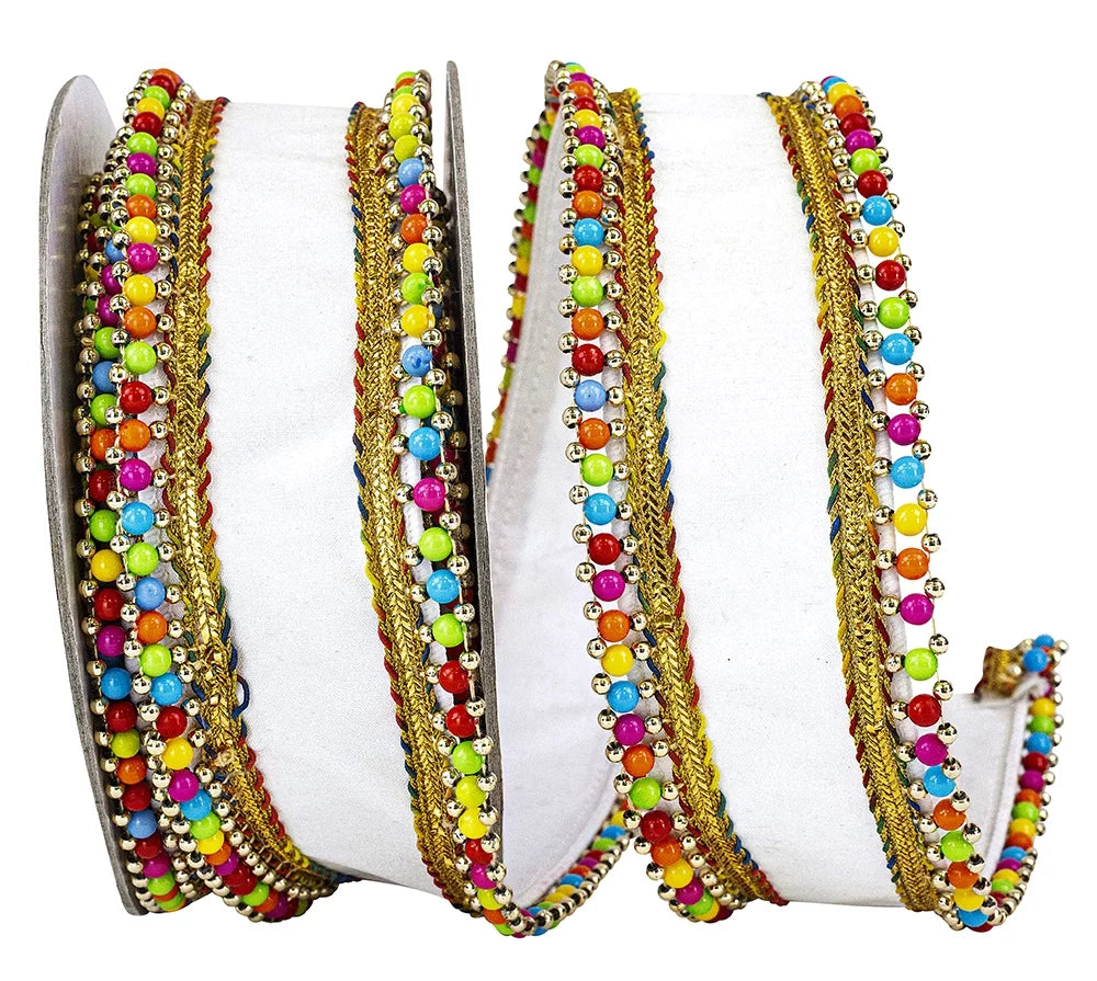 '- Yards 5 2-1/2 Ribbon 93923W-030-40D, Ribbon, White, Reliant Inch,