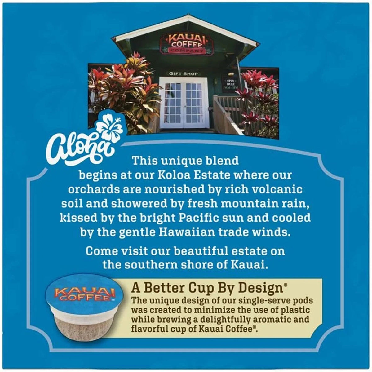 Kauai Single Macadamia Serve Pods (Vanilla 72 Nut, Cups Count) Coffee
