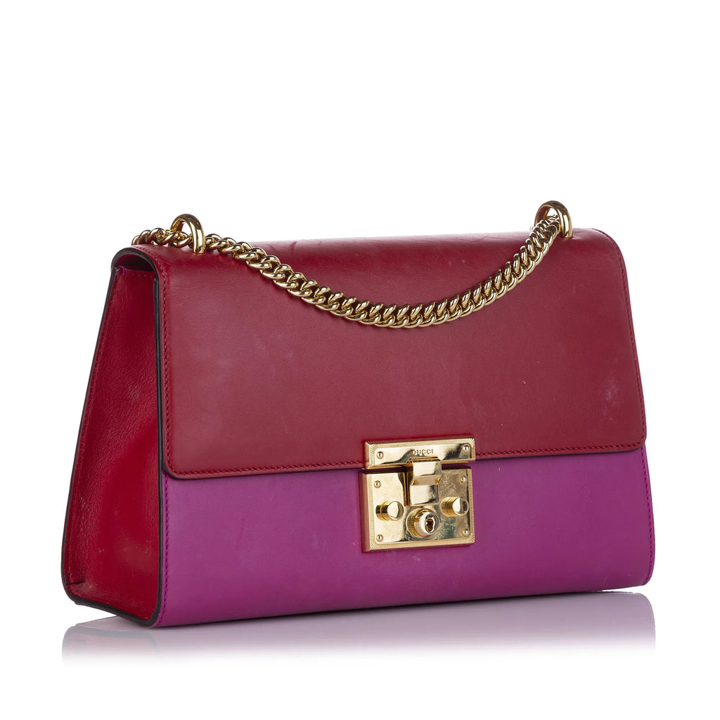 Small Women Bag (Good) Crossbody Gucci Red Pre-Owned Leather Calf Padlock