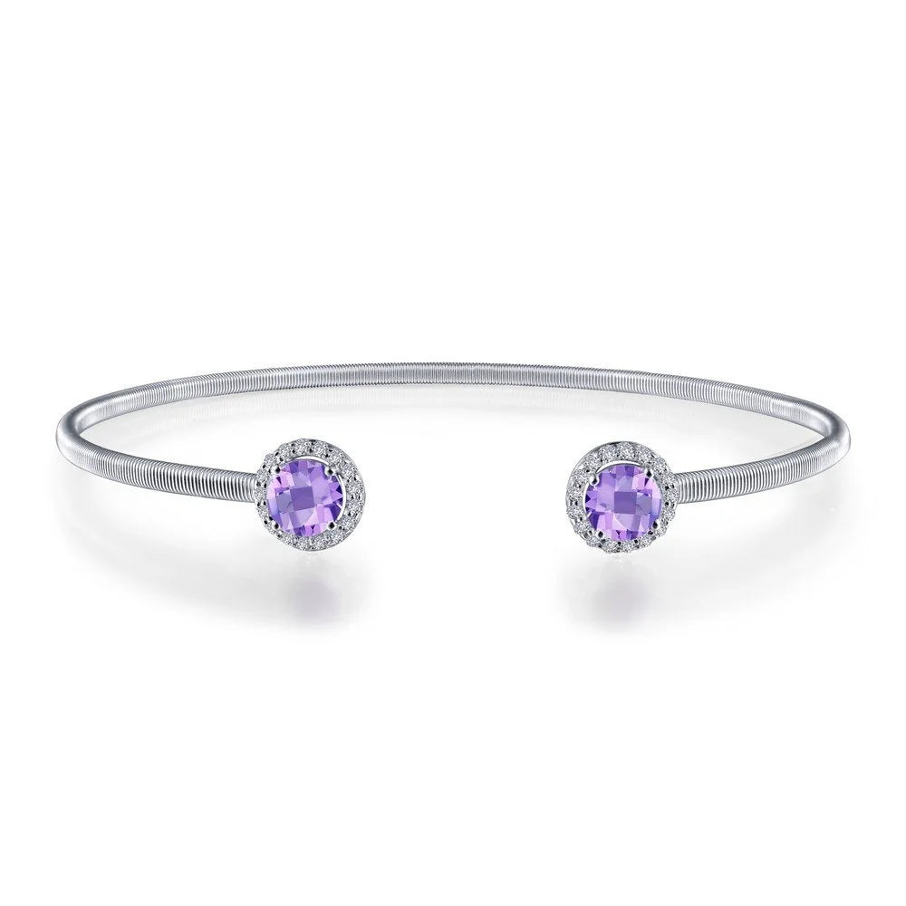 Lassire Plated Birthstone Silver Platinum (Appx : Lafonn 1.26 cts.) Sterling Bracelet