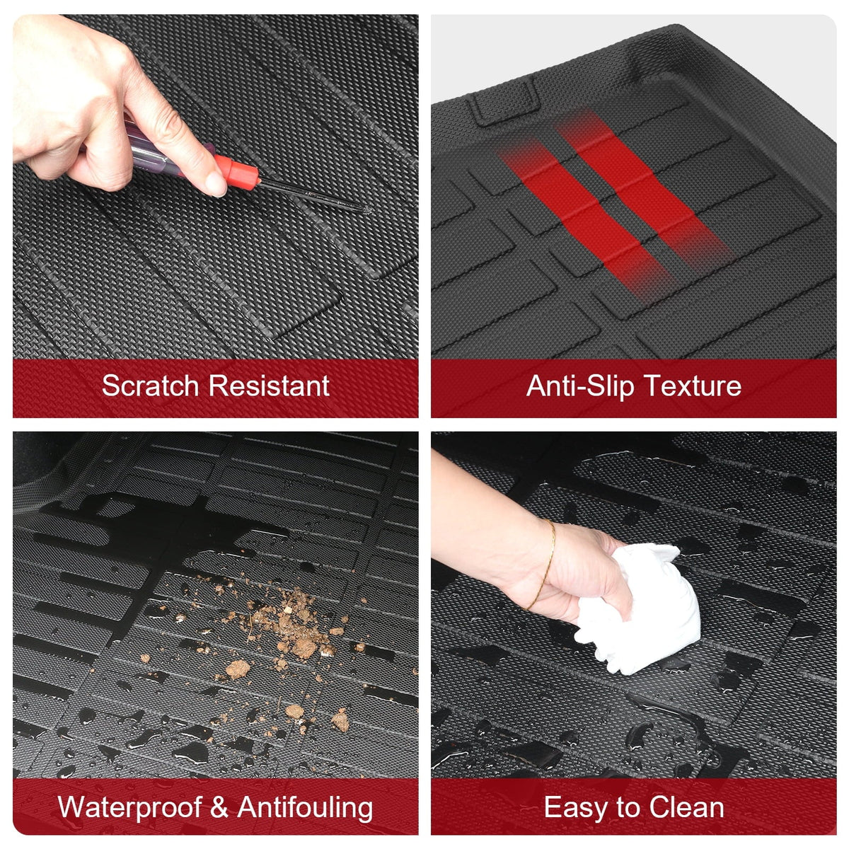 Bed Duty Rear Floor Crew Protector Climatic Ikon Bed, All Mat Ranger Cargo Super Truck Liner Fits Black Trunk Cab Guard Short Heavy 2019-2024 5Ft With Motorsports 3D Flooring Storage Ford