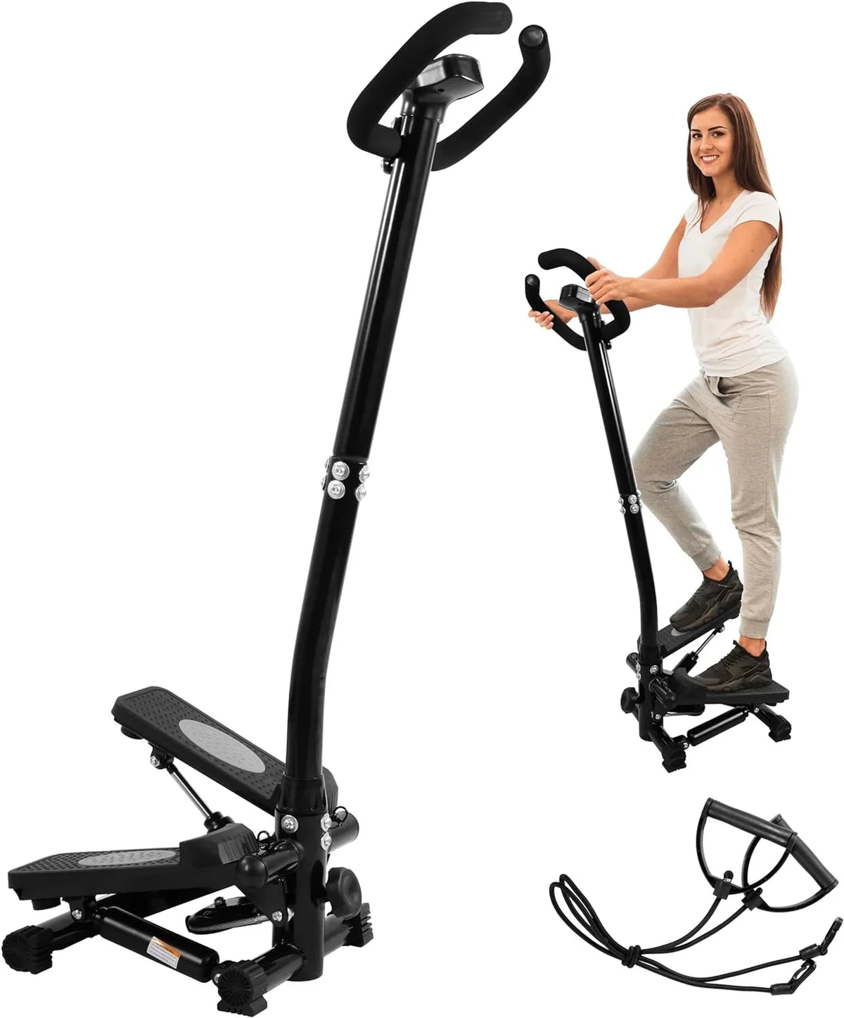 Stepping Mini Resistance Handle Bands, Stair Without Stepper Fitness Signature with Stepper with Adjustable Machine or