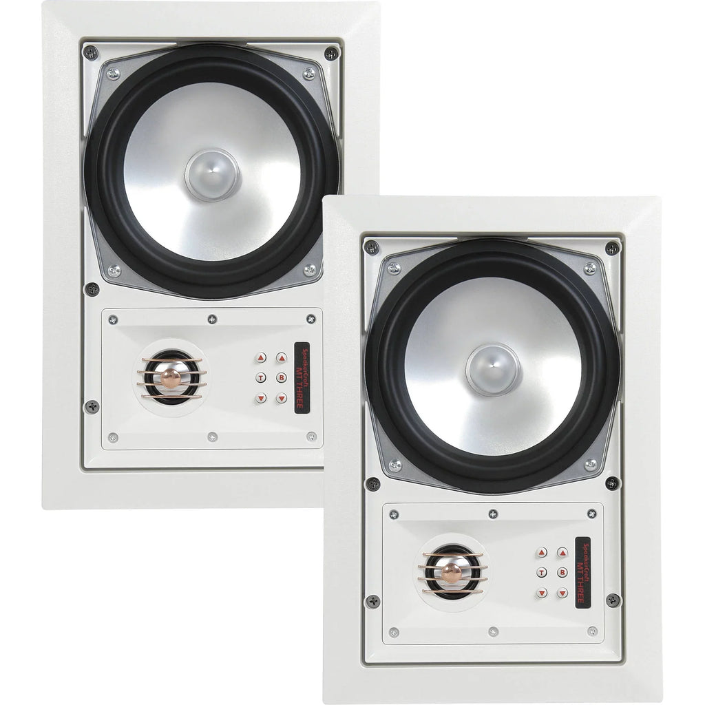or pair, of Ceiling White speakers 4 total) Includes Speaker - - (Multipack SpeakerCraft Three Grill MT6 8 In-Wall