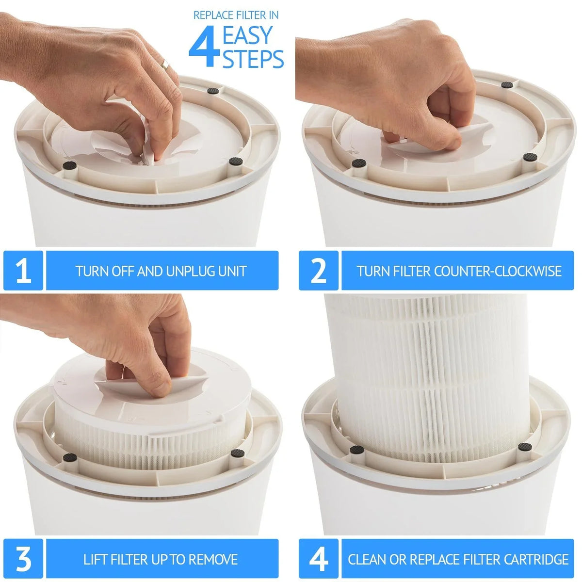 Smoke Pet Bedroom, Filter Filter True Dust, Purifier Home, H13 White Air Filter Large for H13 for Replacement - & - Dander Filter Replacement Replacement (5-Speed), Room, SilverOnyx