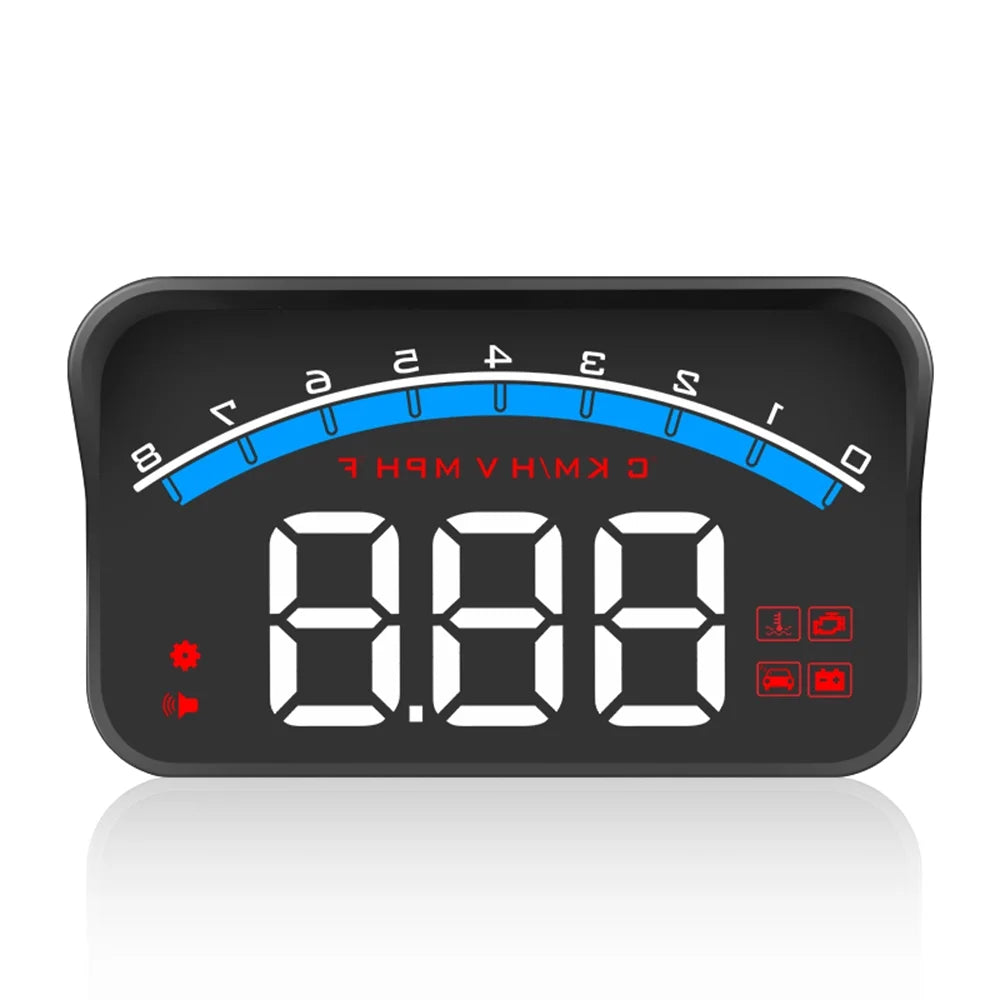 Display Car Speedometer Head Auto Tachometer Carevas M6S Universal Speed/Moisture 3.5" Up Temperature/Voltage Truck Projector Display