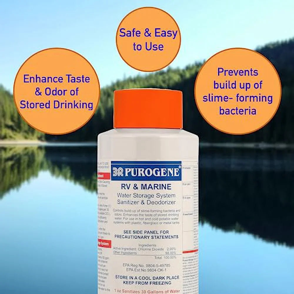 Moisture Moisture Sanitizer Moisture, for for Long-Term Purogene Storage Storage Sanitizes and BayTec Systems, Moisture System Treatment Provides Drinking - Moisture Drinking of 32oz