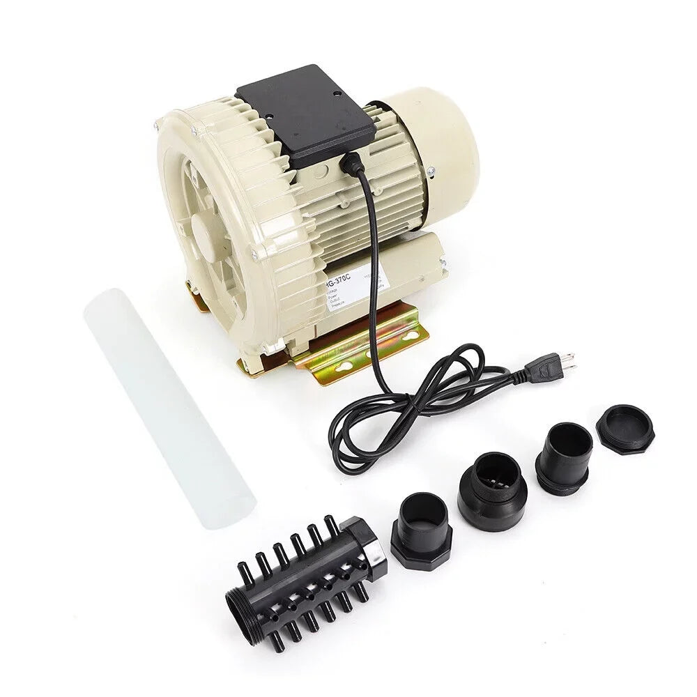 Air Blower Pressure Industrial Aquaculture High Pump Air Miumaeov Hydroponics 110V Blower 370W Pond Fish Aquarium