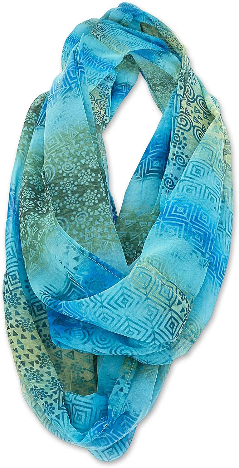 Burch Turquoise) Artistic Scarf Geo Collection Laurel Over Infinity (All