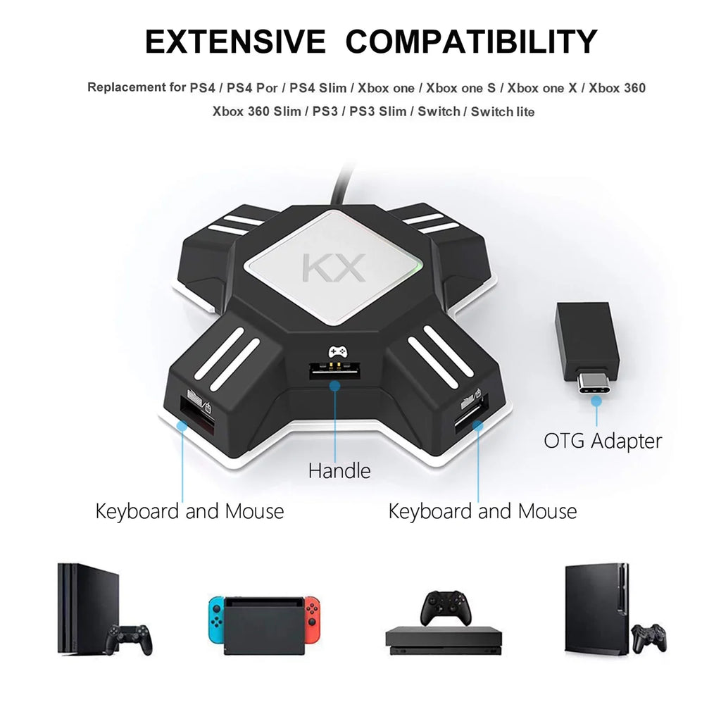 Mouse Converter Mouse Adapter Portable Replacement Adapter Keyboard Keyboard