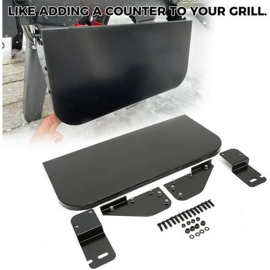 24" PGFS24 Camp Folding Chef Shelf Steel All Powder Shelf Coated Replaces Black Grills for Kojem Grille Front Pellet