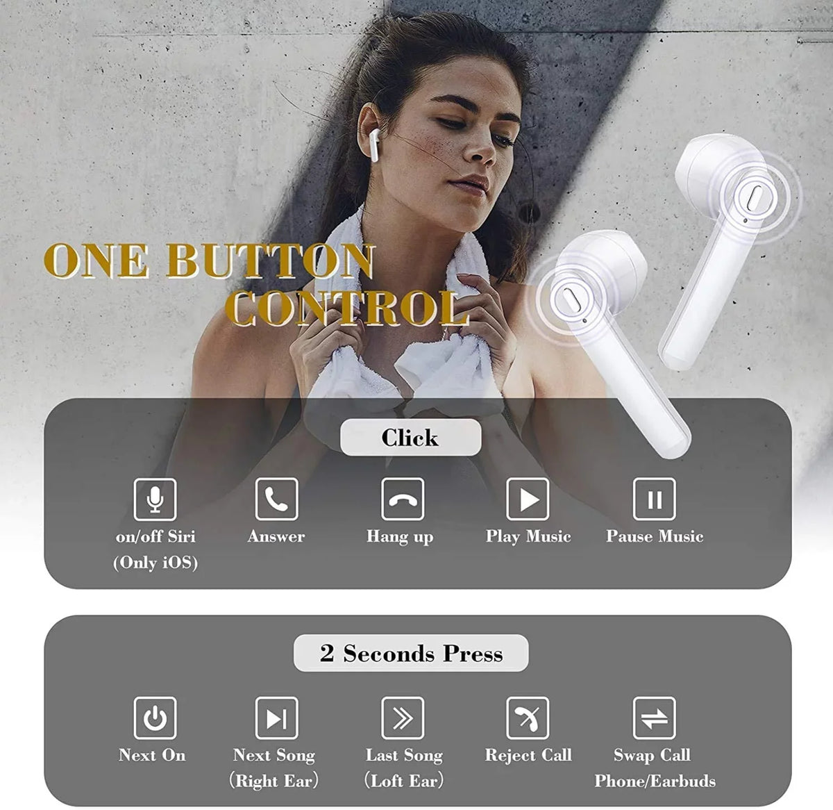 Headset Hands-free For Charging True Case 7a Earphones, Stereo Earbuds Wireless Google Headphones - Mic B4K Pixel