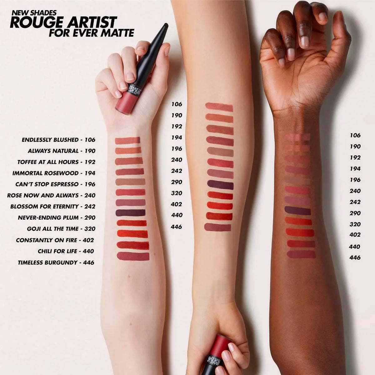 446 - 24HR Lipstick Timeless oz/4.5 Liquid Longwear g Matte .17 For - - Burgundy red rose Ever - Artist Rouge deep
