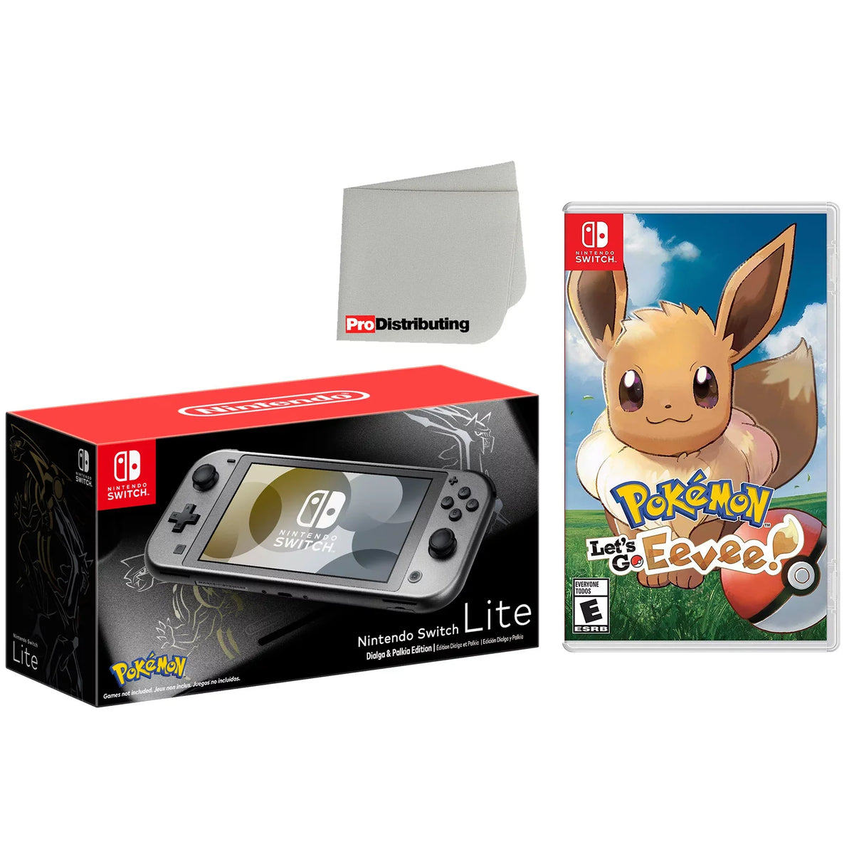 Go, Palkia with Nintendo Handheld Dialga Pokemon Game Console Video & Let's Eevee! Lite Pokemon: Game Bundle 32GB Edition Switch