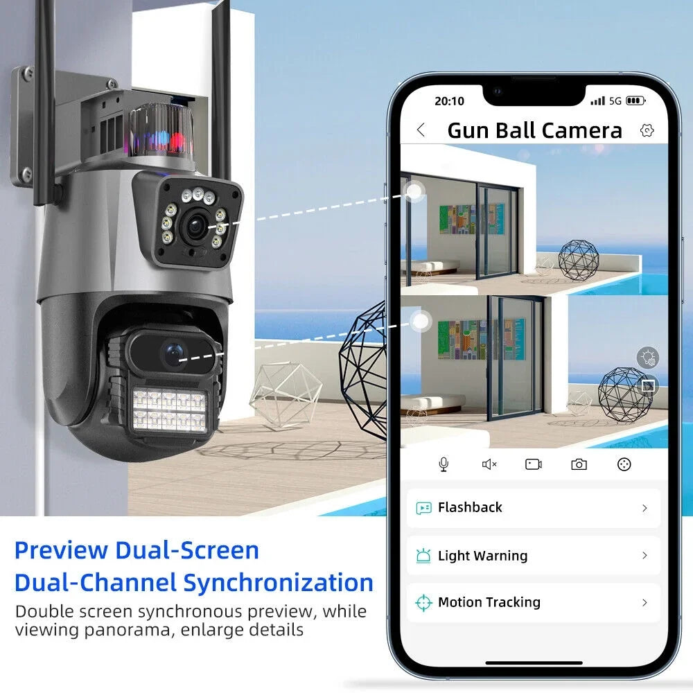 Dual Camera Moistureproof 1080P Antenna Real-time Audio Enhanced Two-Way Outdoor IP66 Card Slot