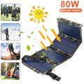 Hiking Panel Paddsun Phone Folding Camping Bank Charger Outdoor Solar 80W Power