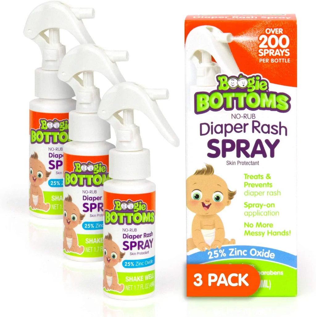 Cream per Rash Over oz, No-Rub of Touch Sensitive Bottoms, Spray 3 Free for Sprays Pack Skin, Boogie Baby by 1.7 Diaper 200 Application Bottle,