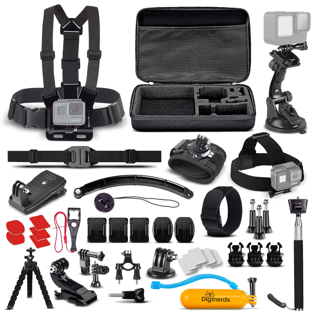 Fits , Accessory more GoPro 50 Action GoPro Osmo Max, Action, with Kit and 1 Camera Insta360, Hero10/9/8/7/6/5/4, DiGiNerds in Fusion, GoPro