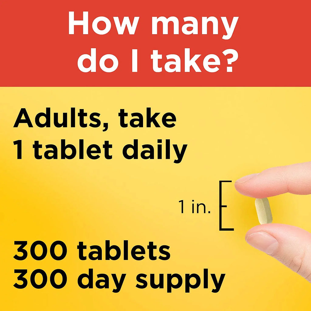 Day Immune for Vitamin 300 Nature Supplement Dietary Support, Made C 1000 Tablets, mg, Supply 300