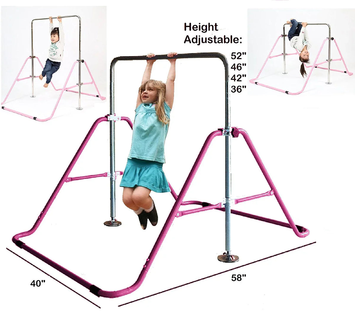 Bar Progymnastics Monkey Gymnastics Kip Bar, Training, Climbing Bar, Jungle Pink Junior Bar Horizontal Gym Tower
