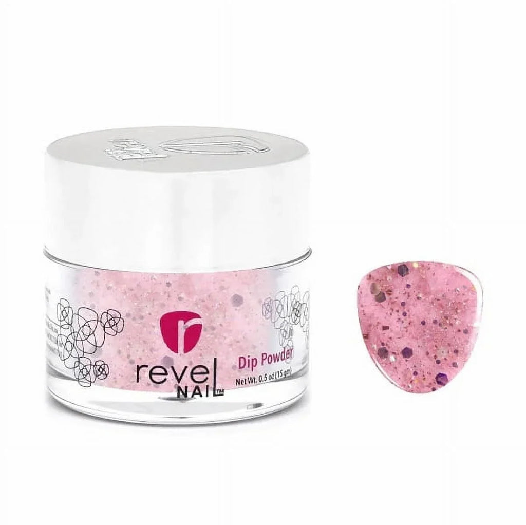 Powder oz Kit Liquids Starter Nail D444 Rose Revel with Quartz Dip Powder 0.5
