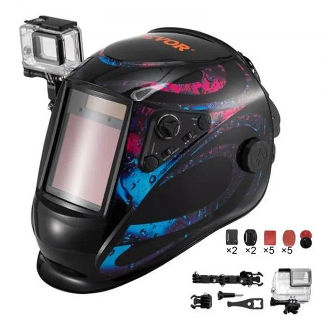 Darkening 5.888 Wide 13 Welding True for 4- Sensor in. Vevor Shade to Helmet Auto Solar Color Powered