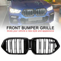 Black Fit Grille M50i Bumper W/Camera Front G06 for Grill 2020-2022 Hole X6