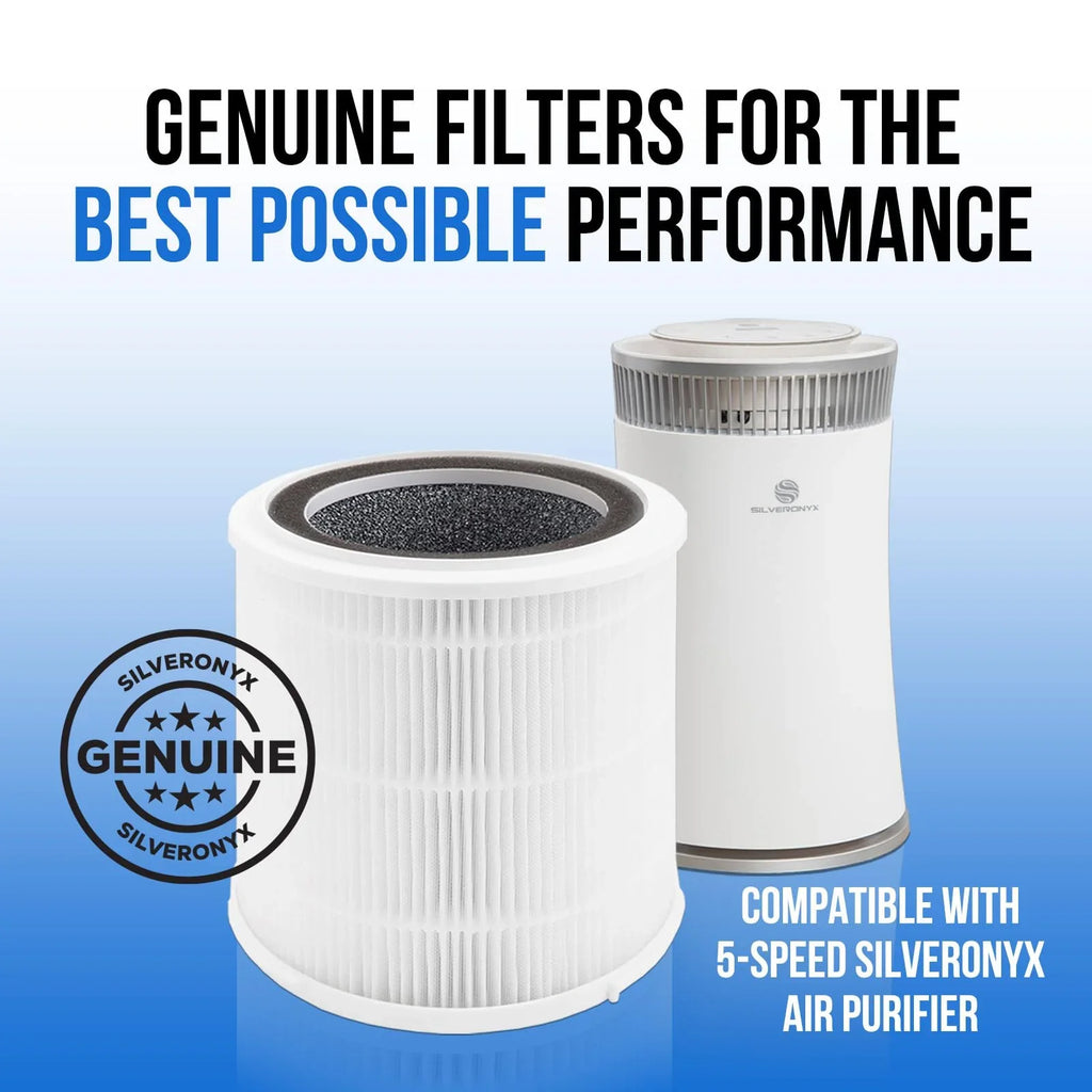 Smoke Pet Bedroom, Filter Filter True Dust, Purifier Home, H13 White Air Filter Large for H13 for Replacement - & - Dander Filter Replacement Replacement (5-Speed), Room, SilverOnyx