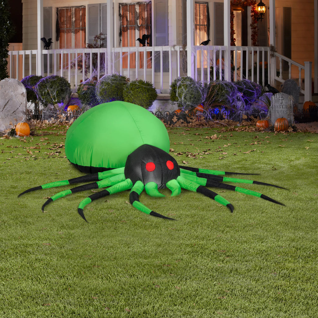 Green 4FT Halloween Inflatable Inflatables Airblown Spider