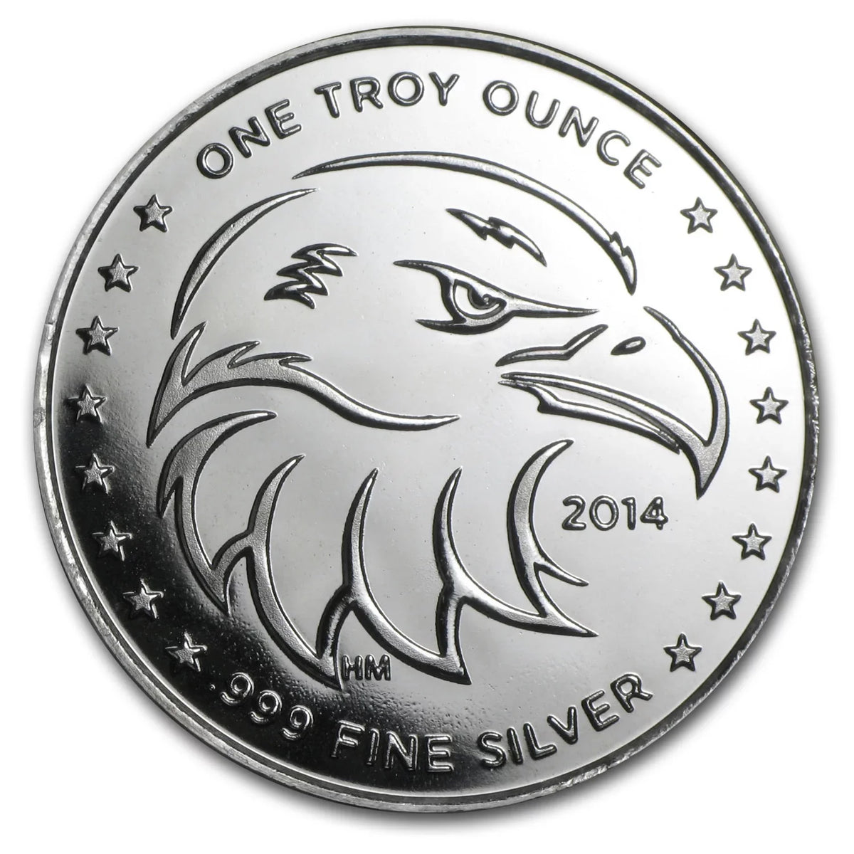 Round oz Eagle (2014 Eye) Silver 1 -