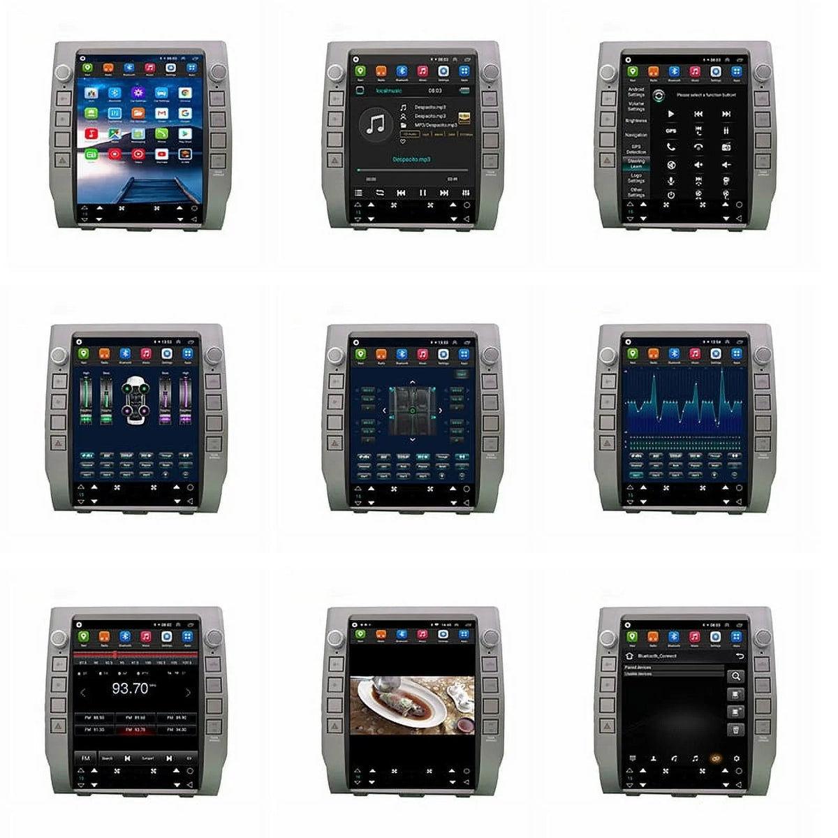 Multimedia Android Car Carplay Tundra Head Unit Auto 2014-2020 Radio , Player For 12.1 Stereo Car 4GB+64GB Toyota Inch , Built-in Android